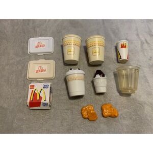 Vintage McDonald's Play Food Lot Ice Cream Sundae / Nuggets/ Coffee Cup/ Soda